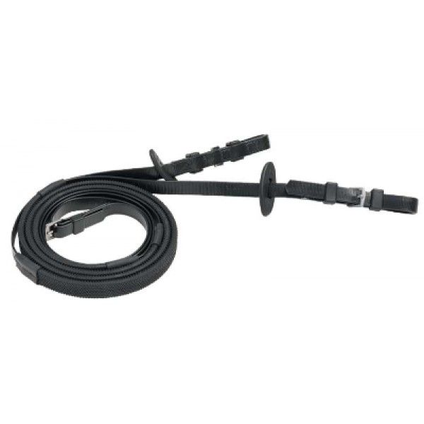 16mm Ηνία  Buckle End -Black Grip